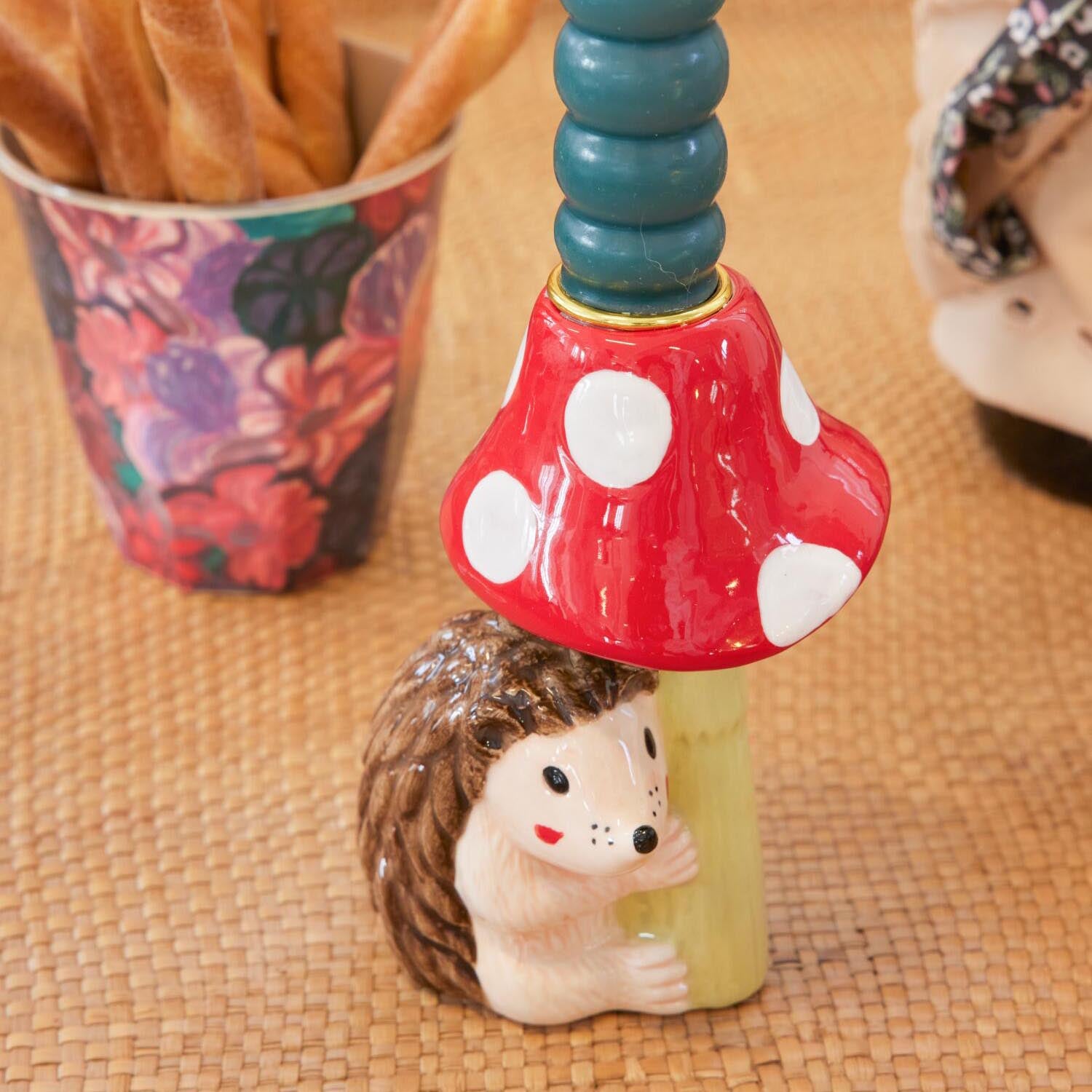 Weinstopper "Hedgehog and Mushroom" (Bunt)