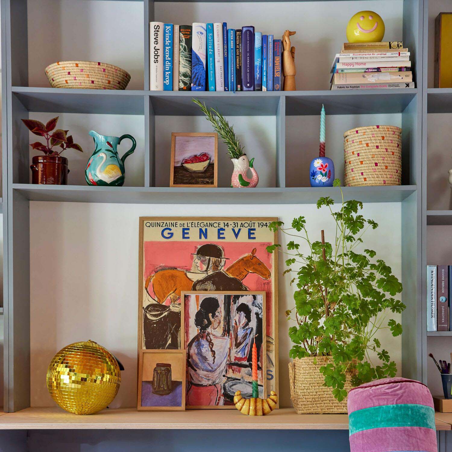 Korb "Raffia" im 2er-Set - 26x24 cm (Rot) Rice