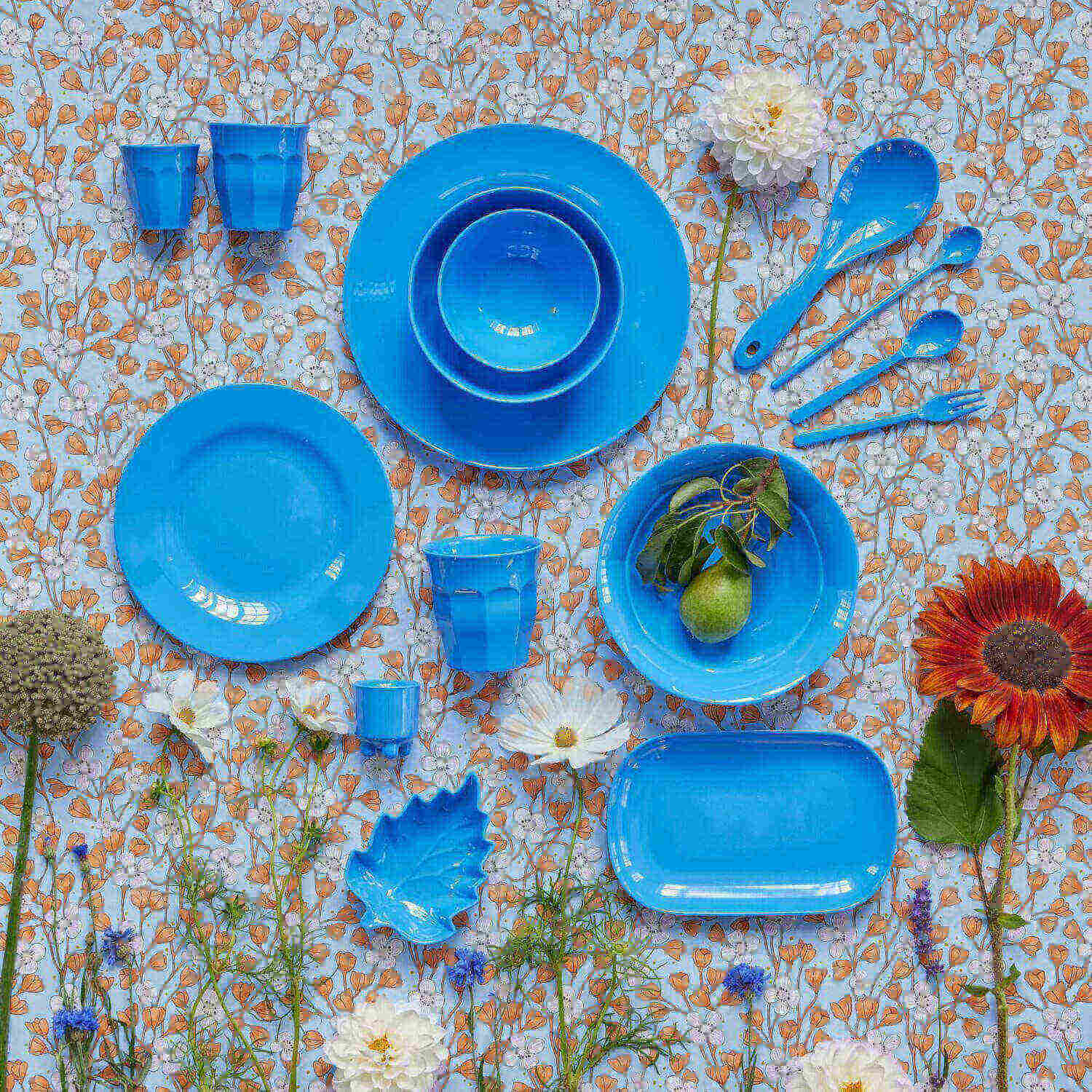 Melamin Suppenschüssel (Blau) Rice