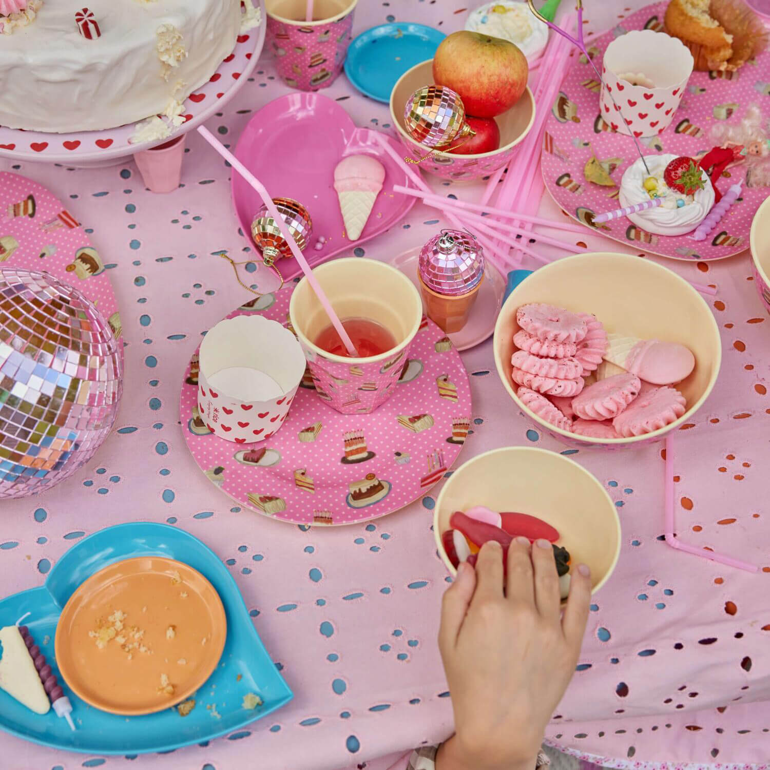 Melamin Schale "Sweet Cake" - M (Bunt)