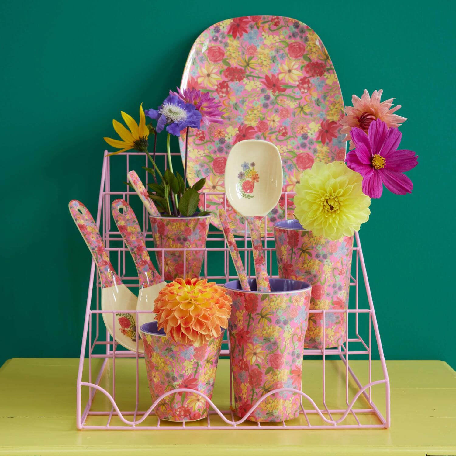 Melamin Schale "Swedish Flower" - S (Bunt)