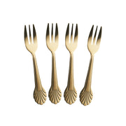 Edelstahlgabeln im 4er-Set - 14 cm (Gold)