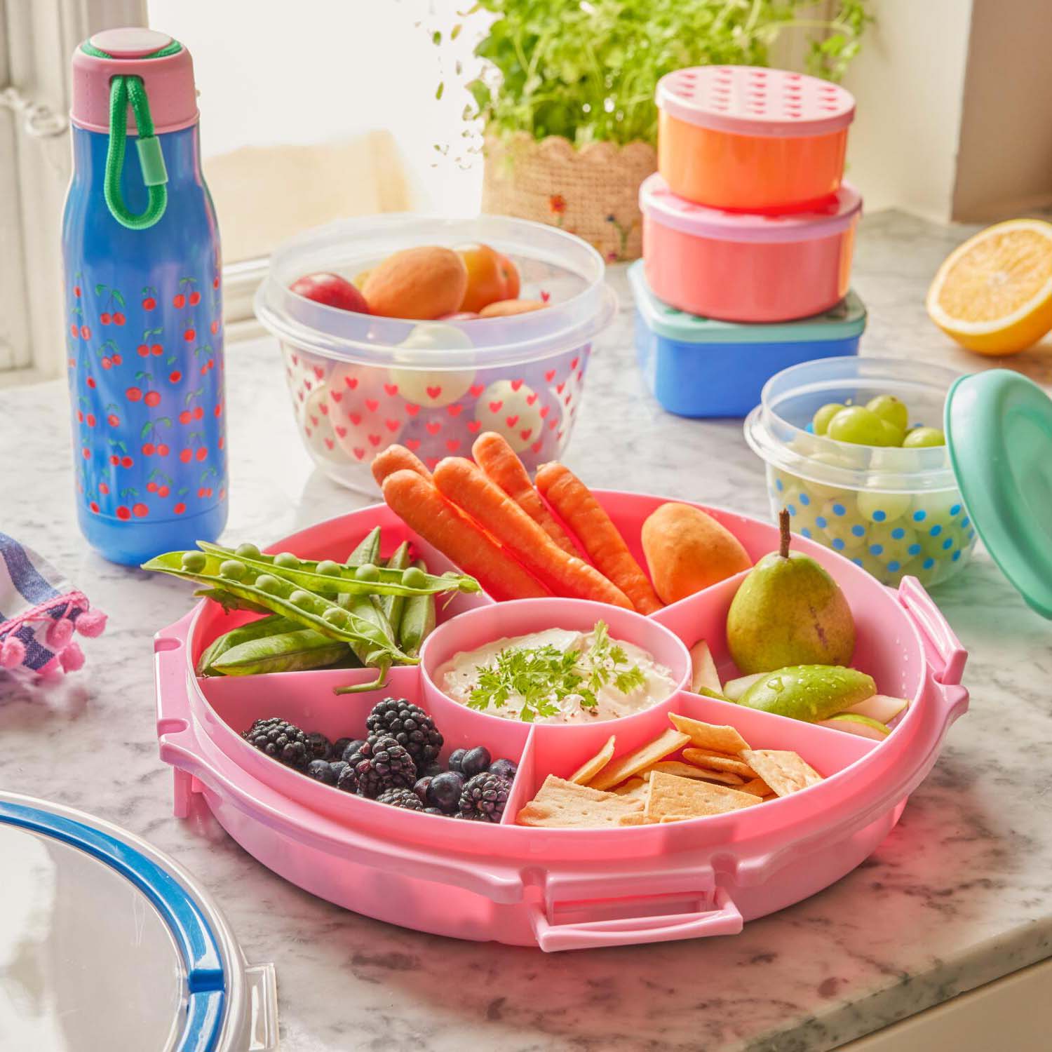 Aufbewahrungsboxen "Dots" im 3er-Set - 18,5x12 cm (Mint) Rice