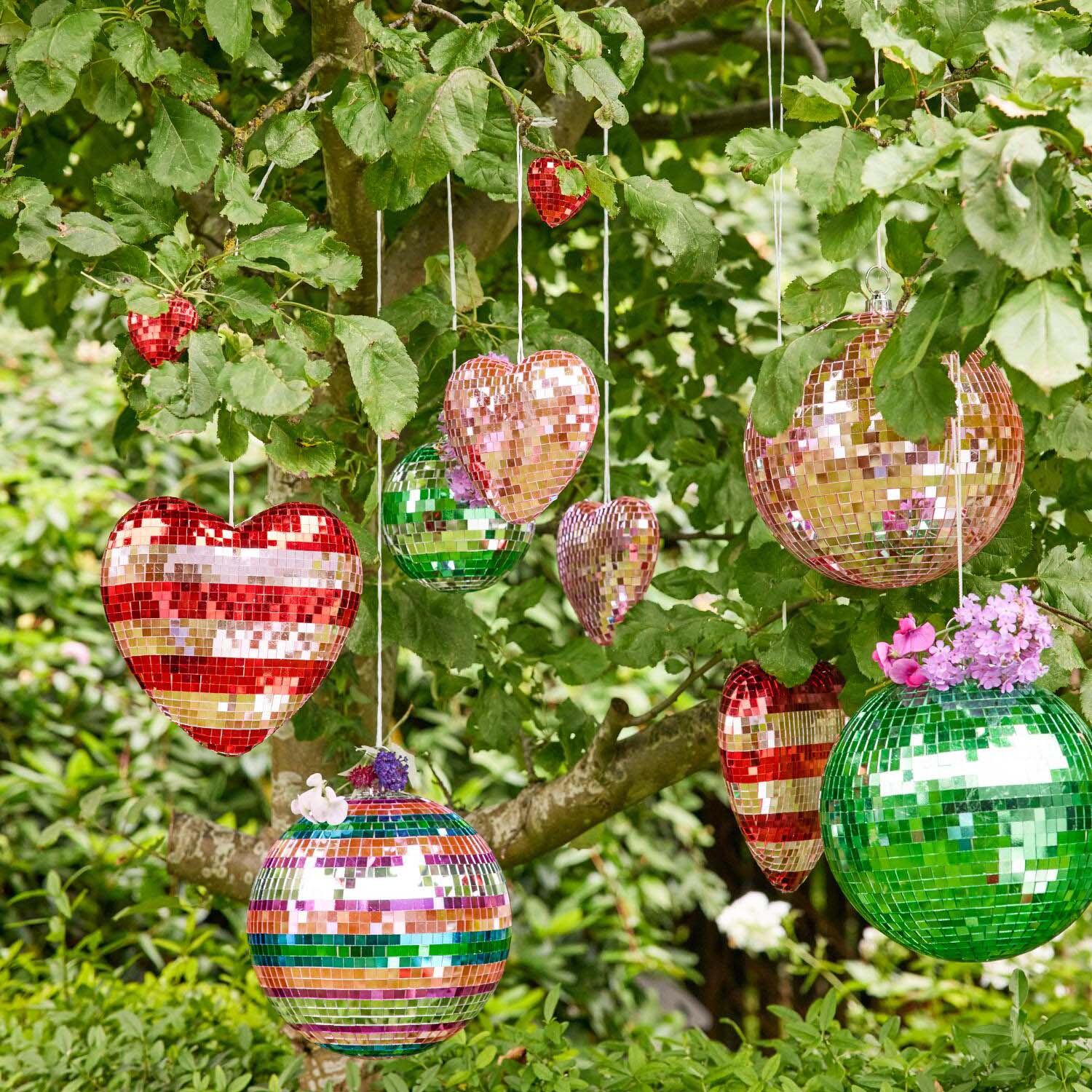 Discokugel "Funky Stripes" - M (Lila) Rice