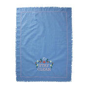 Geschirrtuch "Stay Clean" - 50x50 cm (Blau)