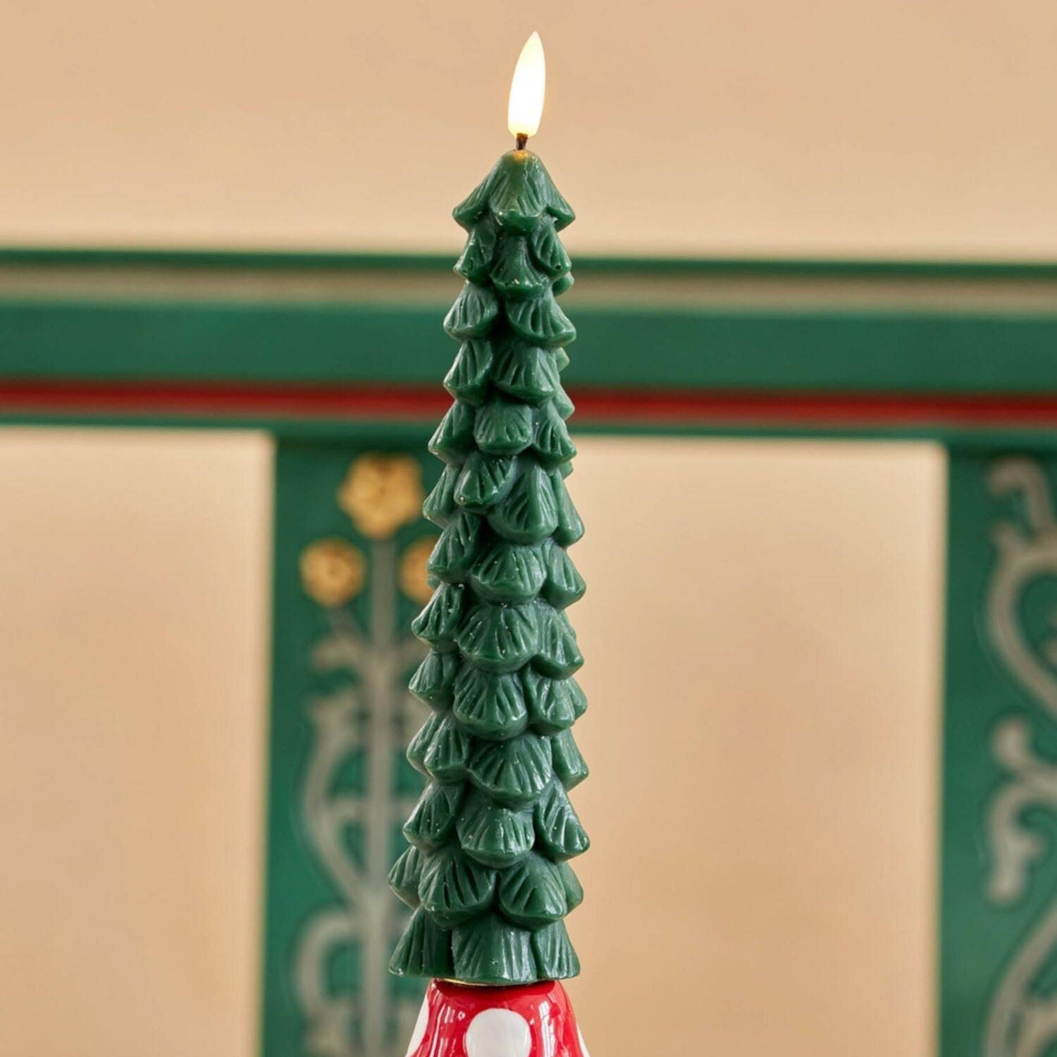 LED Kerze "Xmas Tree" im 2er-Set (Grün) Rice