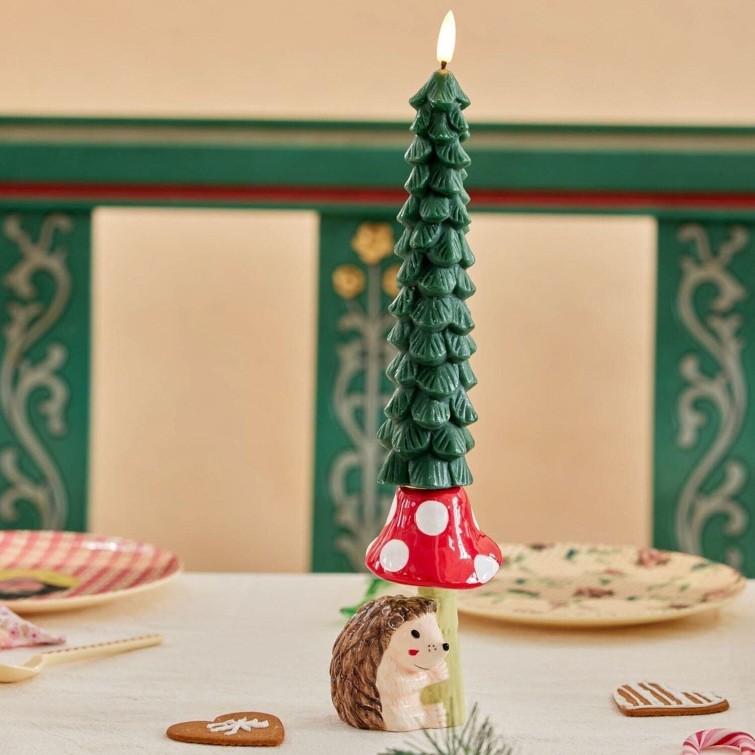 LED Kerze "Xmas Tree" im 2er-Set (Grün) Rice