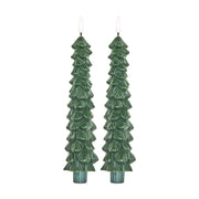 LED Kerze "Xmas Tree" im 2er-Set (Grün) Rice