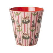 Melamin Becher "Rehe & Hasen" - 9x9cm (Rot)