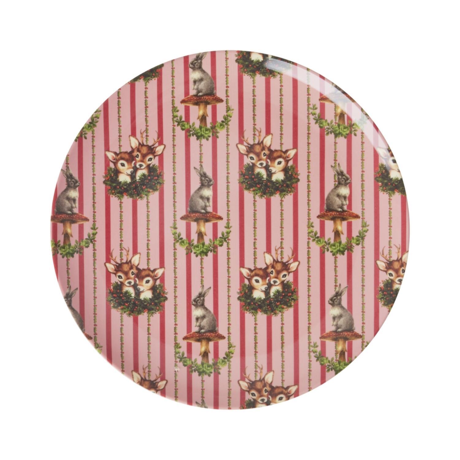 Melamin Beilagenteller "Sweet Forest" - 20 cm (Rot)