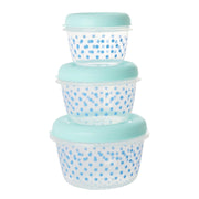 Aufbewahrungsboxen "Dots" im 3er-Set - 18,5x12 cm (Mint) Rice