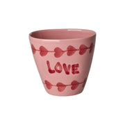 Keramiktasse "LOVE" - 10x8x9,5 cm (Rosa)