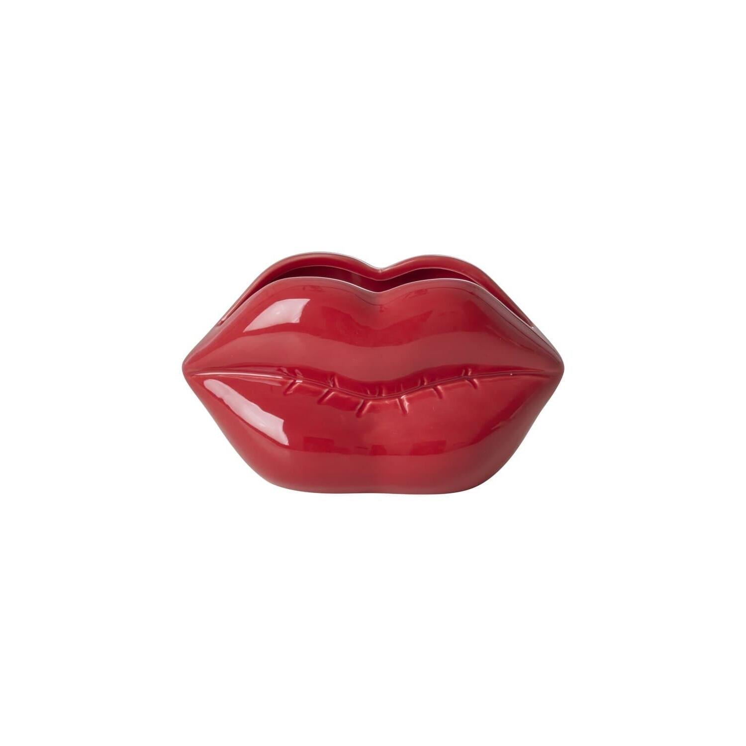 Keramik Vase "Lips" - 300 ml (Rot)