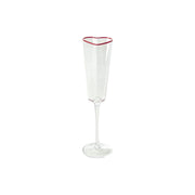 Champagner Glas "Heart" - 155 ml (Rot)