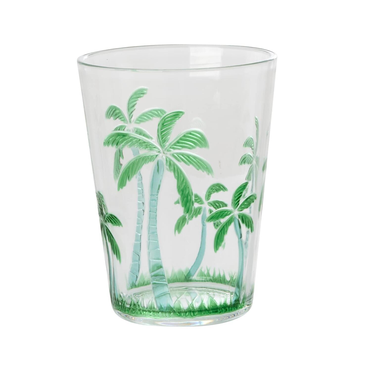 Glas aus Acryl "Palm Tree" - 400 ml (Transparent) Rice