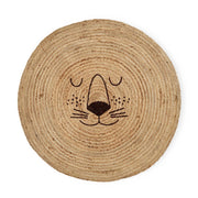 Juteteppich "Lion Face" - 100 cm (Natur)