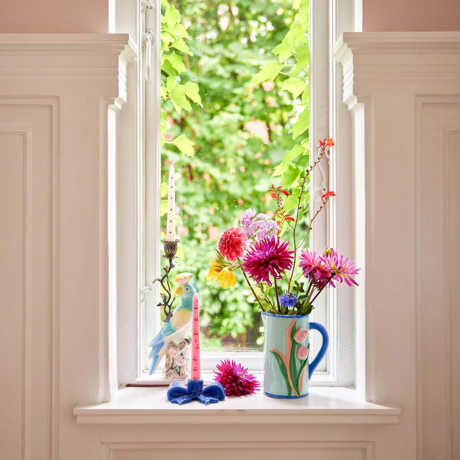 Keramikvase "Tulips" - 1,4 l (Mint) Rice