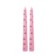 Kerze "Cherry Love" im 2er-Set - 20,5 cm (Pink) Rice