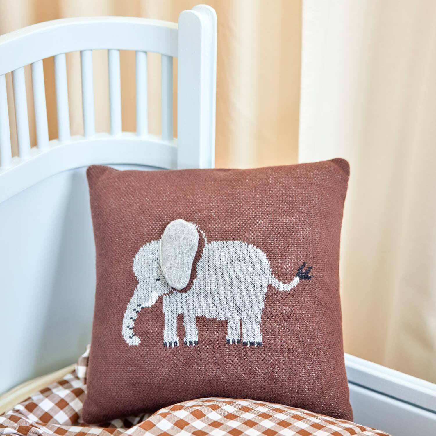 Kinderkissen "Elephant" - S (Chocolate Brown)