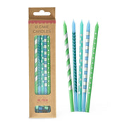 Lange Tortenkerzen im 10er-Set - 21 cm (Blau) Rice