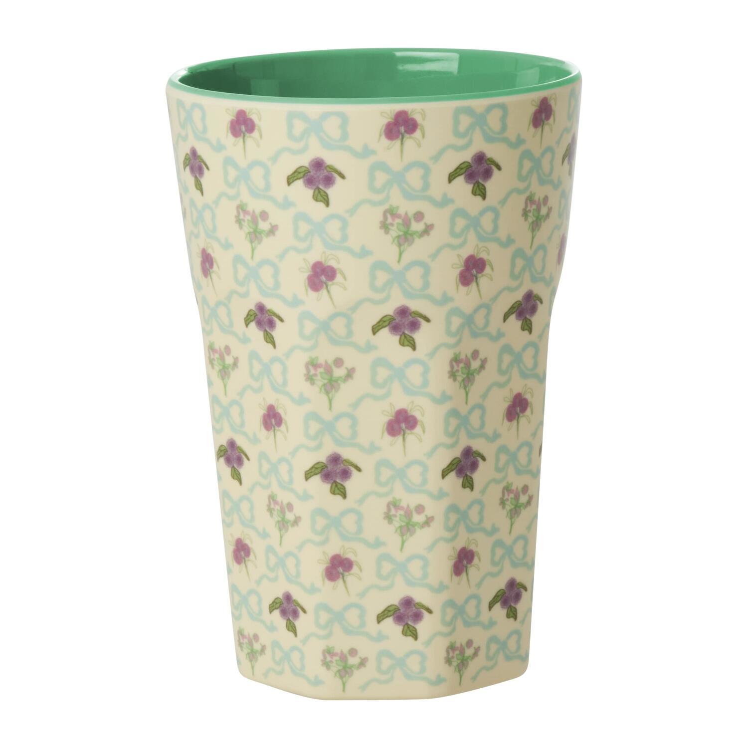 Melamin Becher "Bow and Bouquet" - L (Creme)