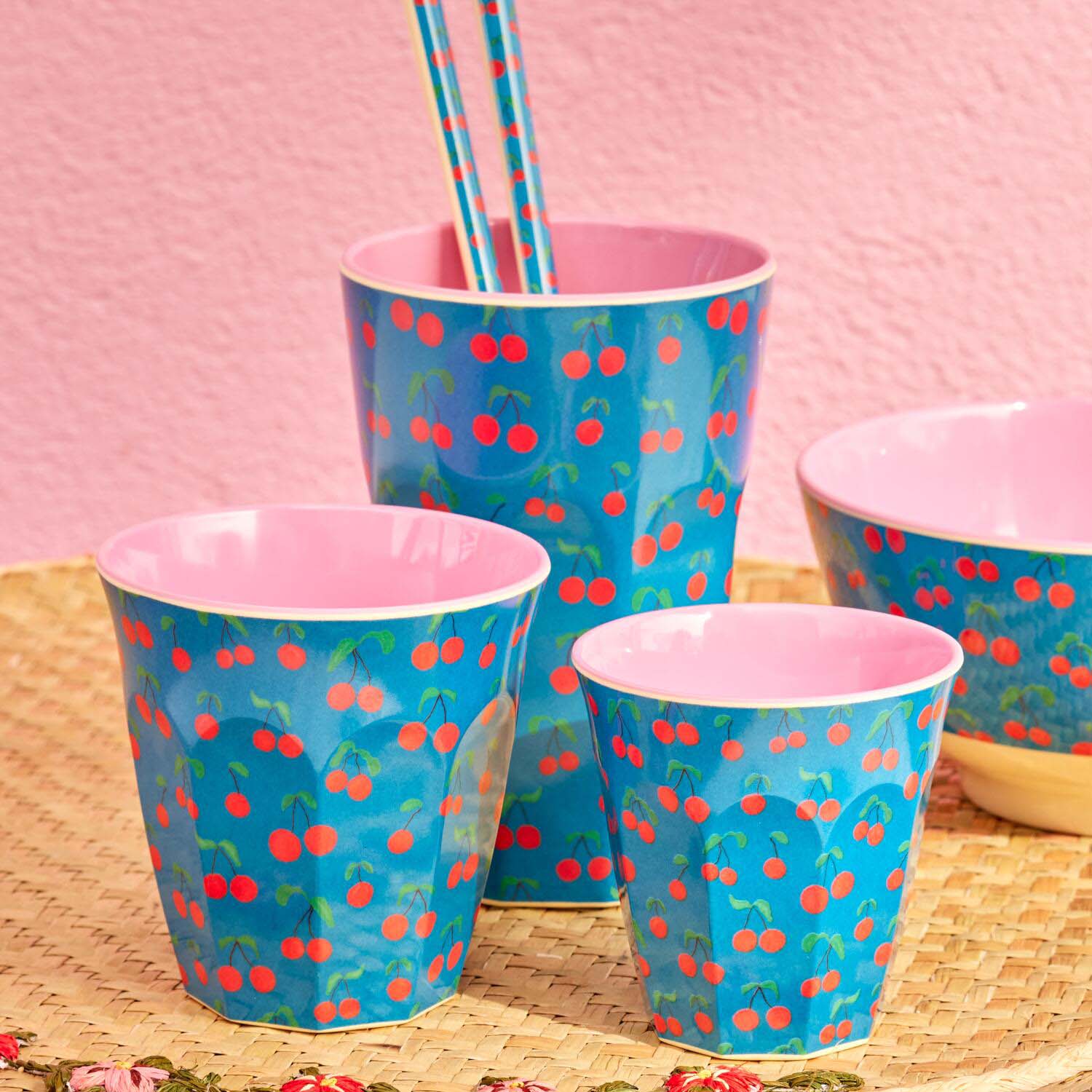 Melamin Becher "Show Your True Colors" im 6er-Set - S (Bunt)