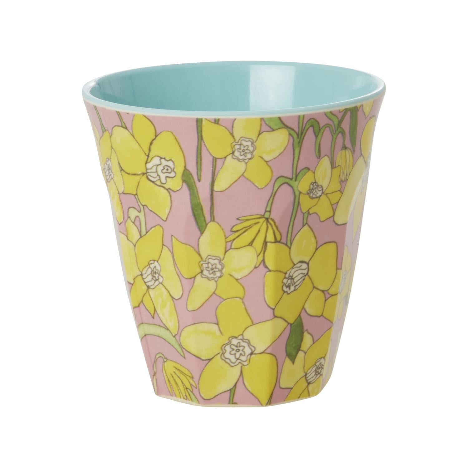 Melamin Becher "Daffodils" - M (Gelb) Rice