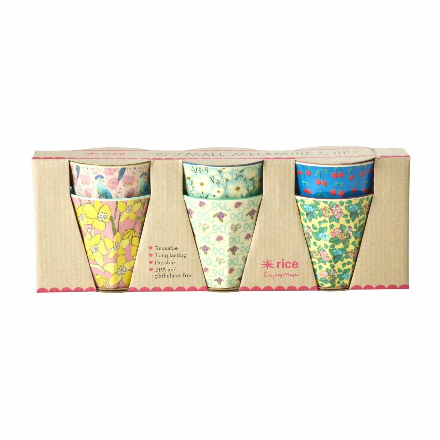 Melamin Becher "Show Your True Colors" im 6er-Set - S (Bunt)