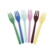 Melamin Kuchengabel "Show Your True Colors" im 6er-Set - 14 cm (Bunt) Rice