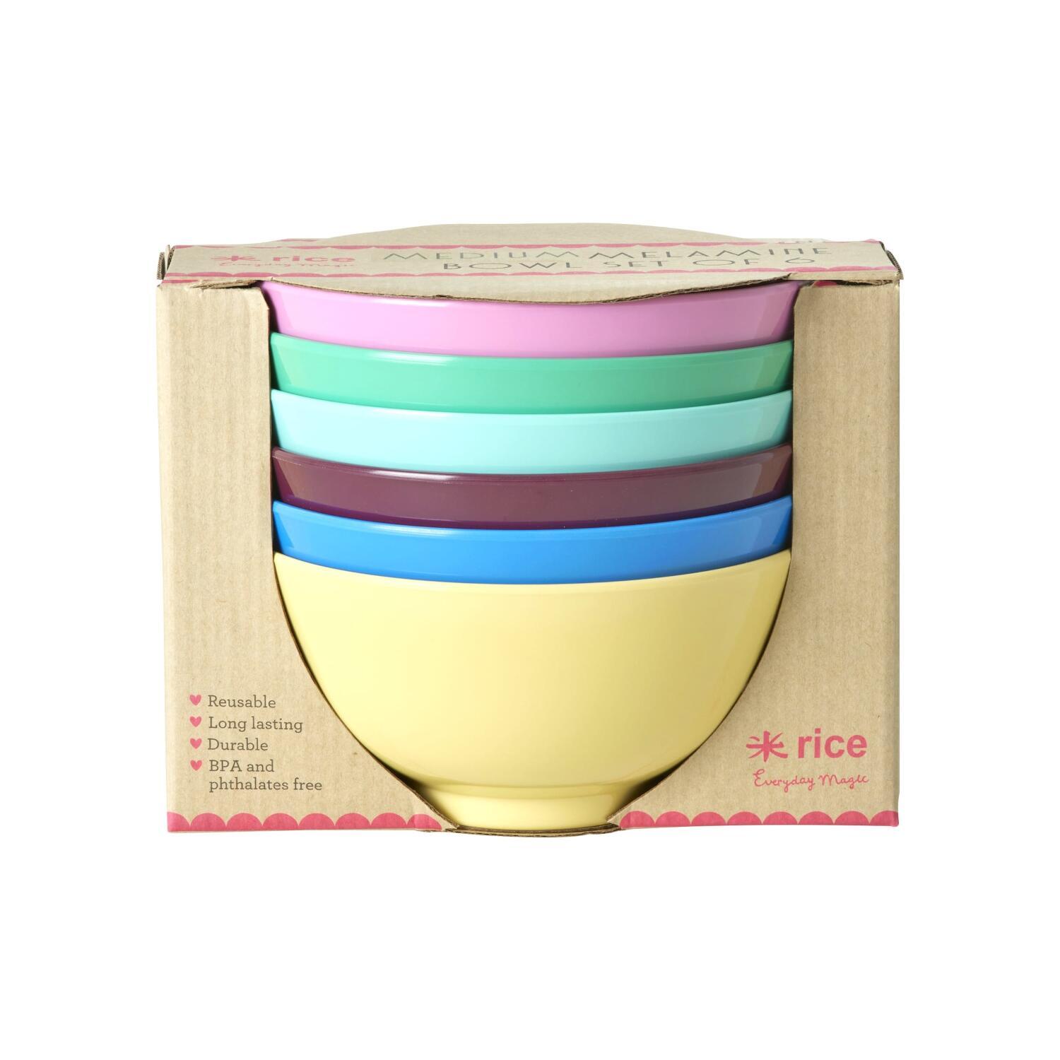 Melamin Schale "Show Your True Colors" im 6er-Set - M (Bunt)