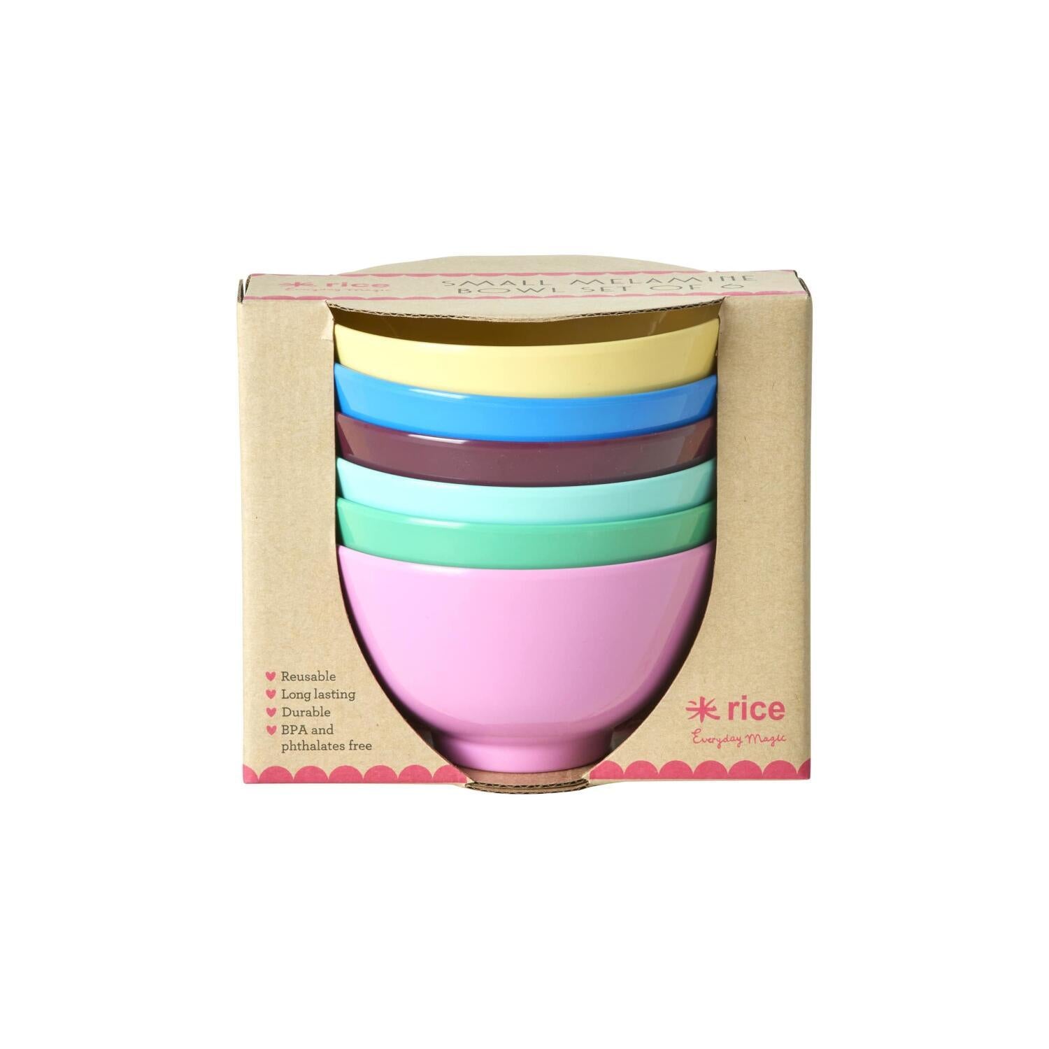 Melamin Schalen "Show Your True Colors" im 6er-Set - S (Bunt)