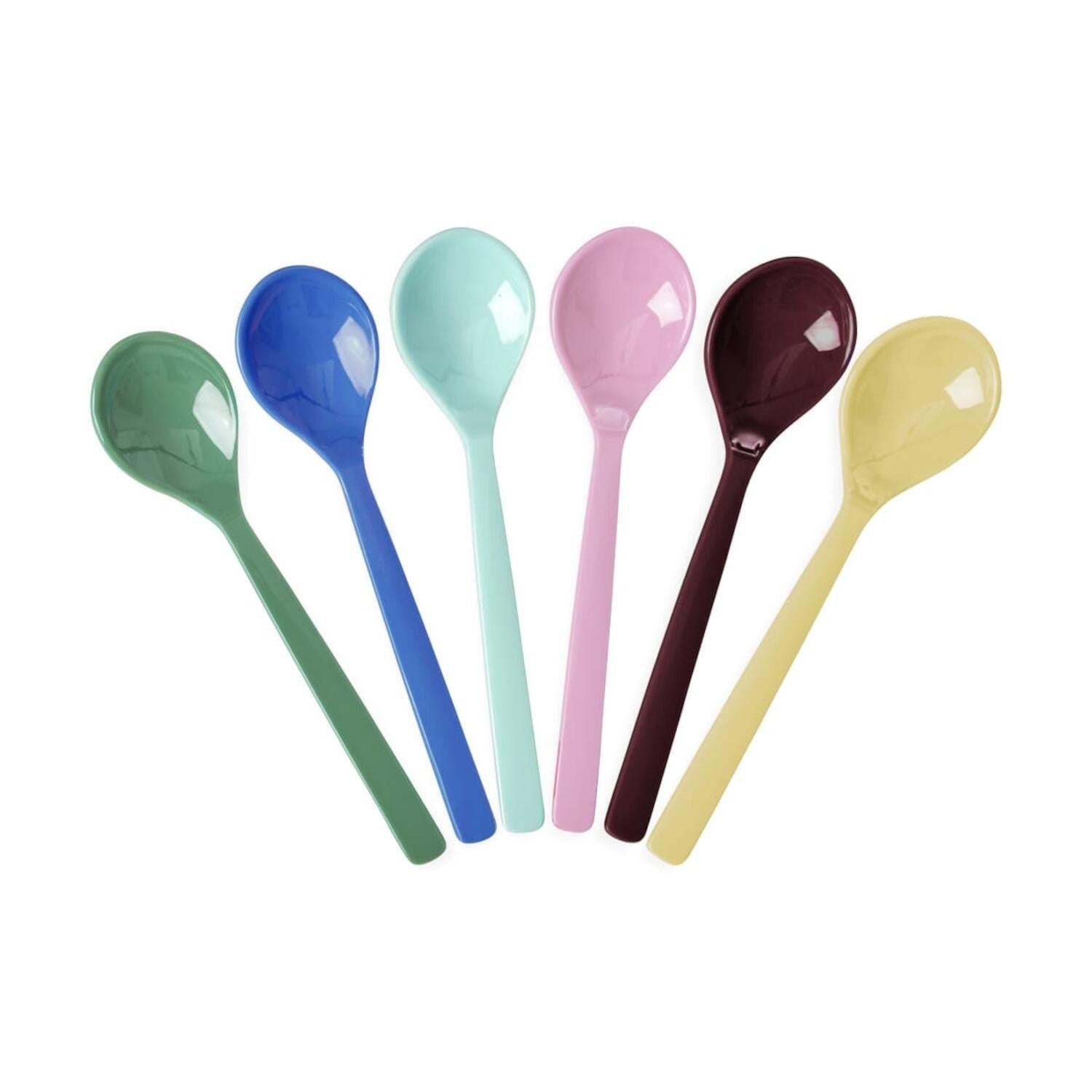 Melamin Teelöffel "Show Your Colors" im 6er-Set - 14 cm (Bunt) Rice