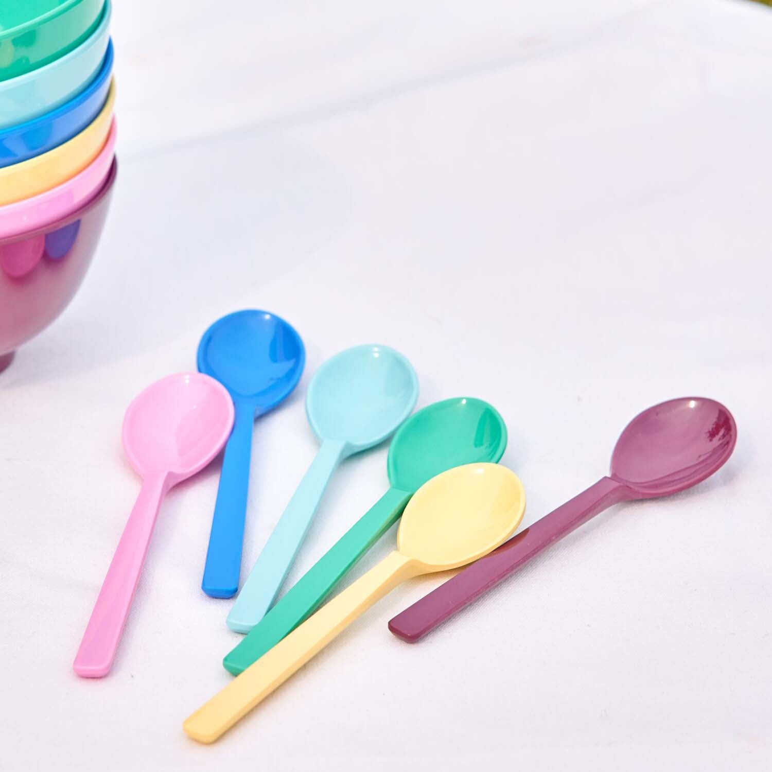 Melamin Teelöffel "Show Your Colors" im 6er-Set - 14 cm (Bunt) Rice