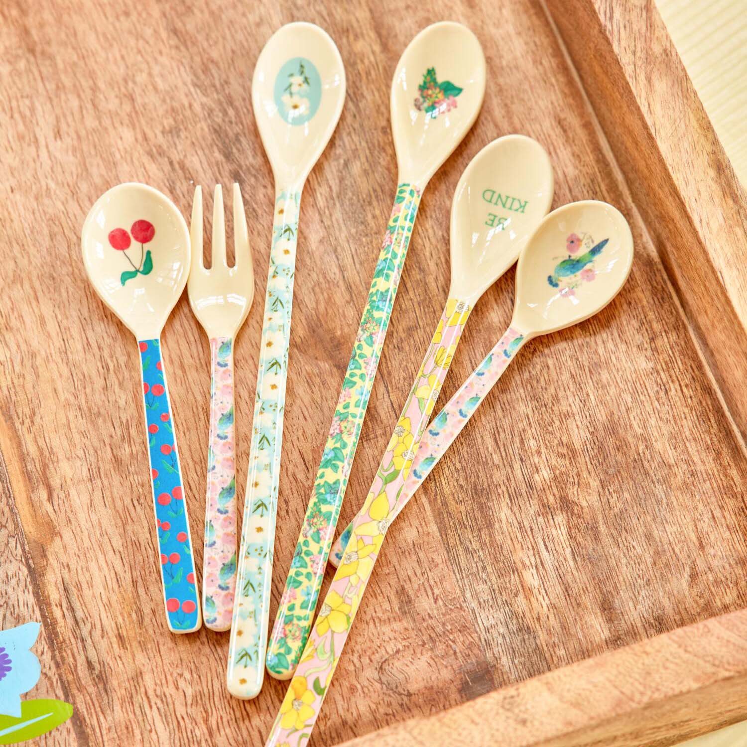 Melamin Kuchengabel "Show Your True Colors" im 6er-Set - 14,5 cm (Bunt)