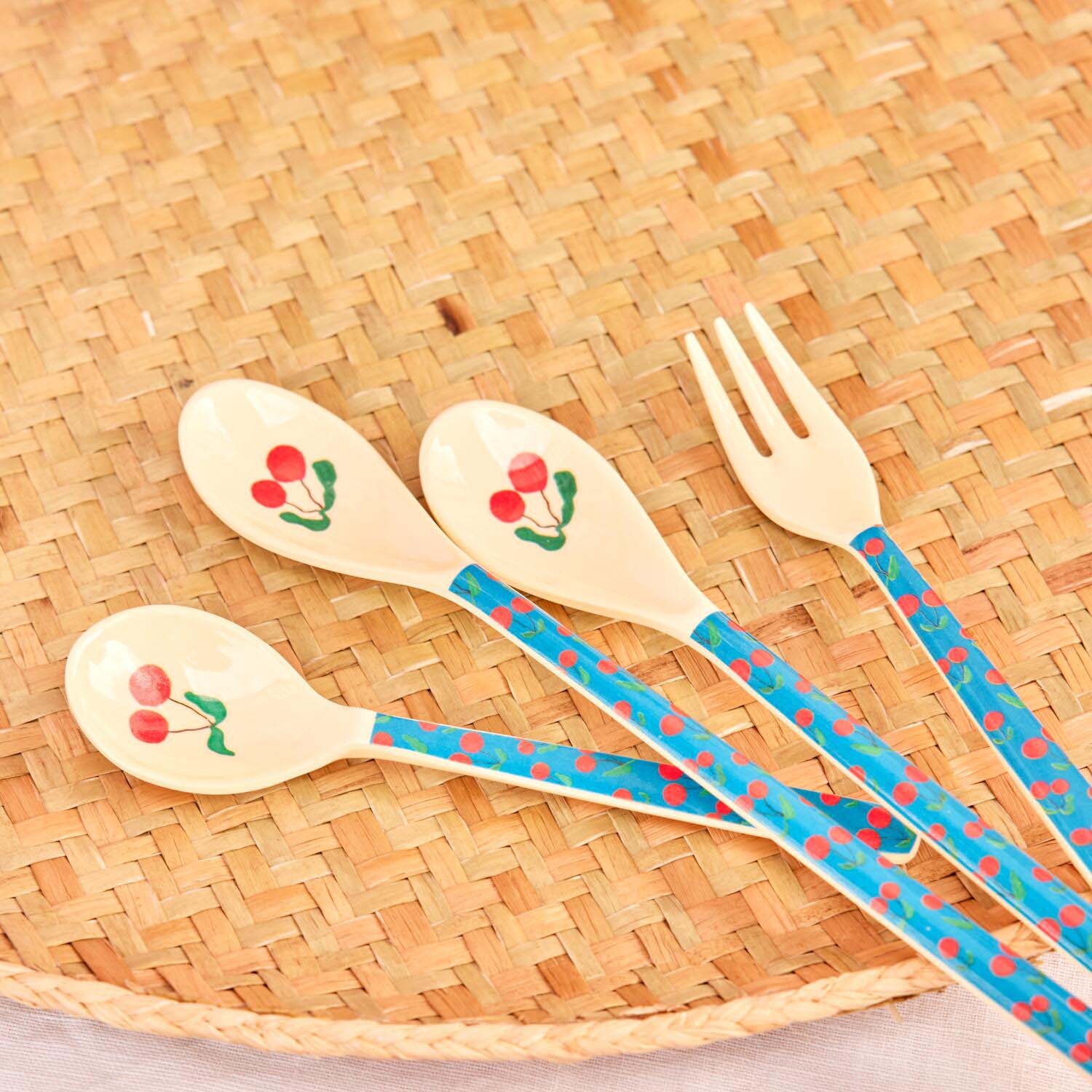 Melamin Kuchengabel "Show Your True Colors" im 6er-Set - 14,5 cm (Bunt)