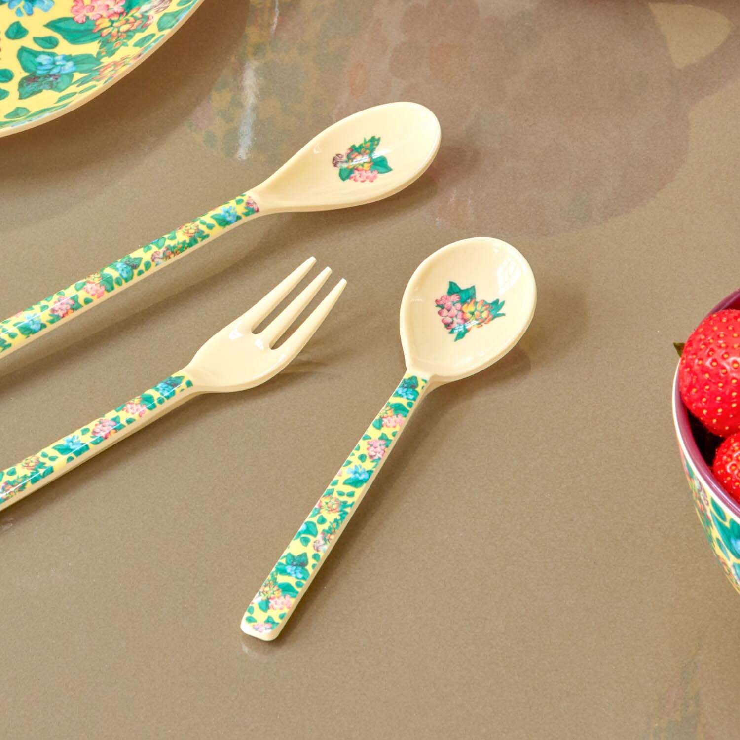 Melamin Kuchengabel "Show Your True Colors" im 6er-Set - 14,5 cm (Bunt)