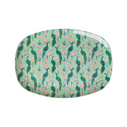 Melamin Platte rechteckig "Peacock Power" - 30x22 cm (Bunt)