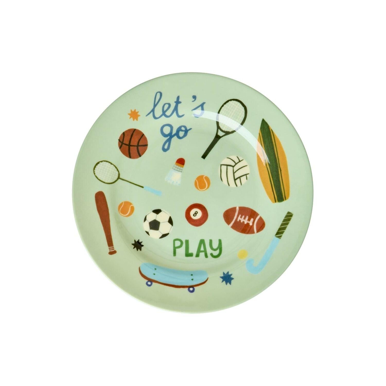Melamine Teller "Sports"- 20 cm (Bunt)