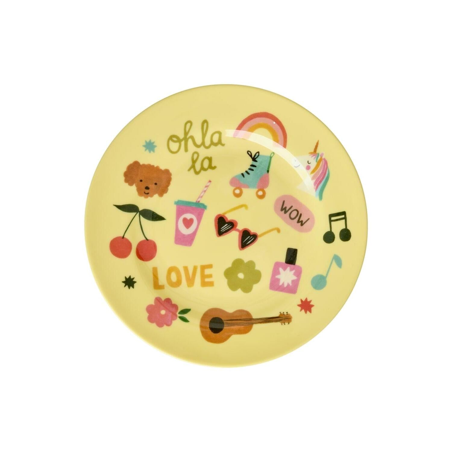 Melamine Teller "Unicorn Love"- 20 cm (Bunt)