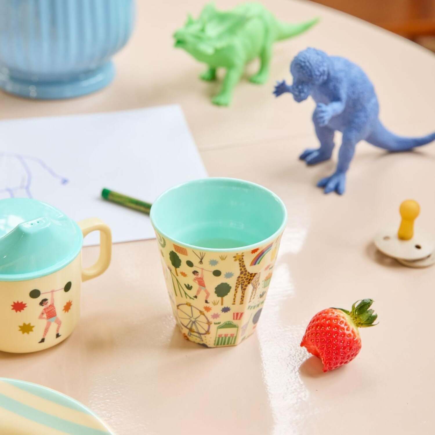 Melamin Kinderbecher "Fun Fair" - M (Mint)