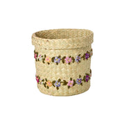 Runder Korb "Raffia - Flower Vines" - S (Natur) Rice