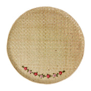 Rundes Tablett "Raffia - Flower Vine" - L (Natur) Rice