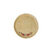 Rundes Tablett "Raffia - Flower Vine" - S (Natur) Rice