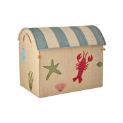 Spielzeugkiste "Raffia - Ocean Theme" - L (Bunt) Rice