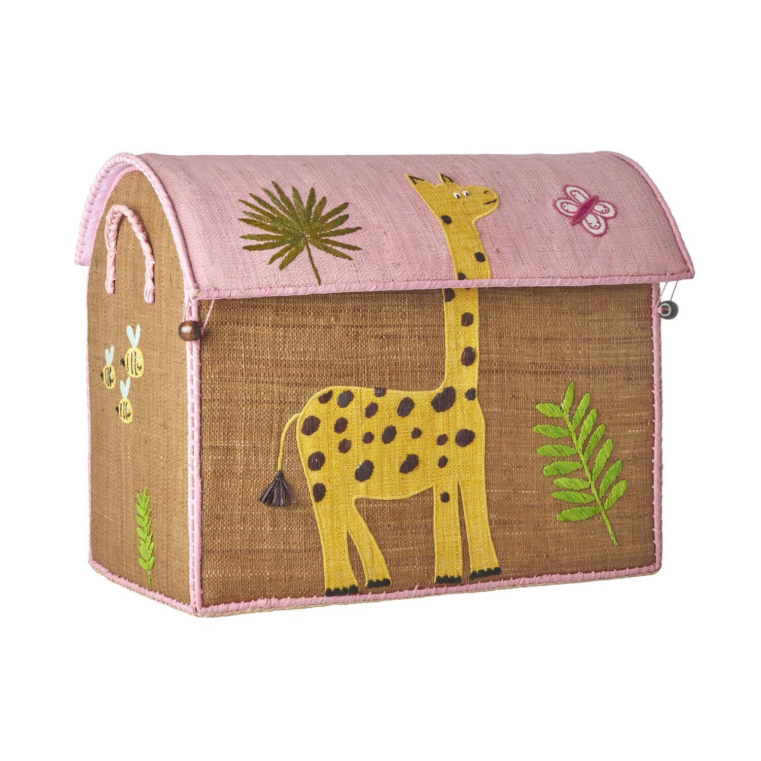 Spielzeugkiste "Raffia - Wildlife" - M (Natur)