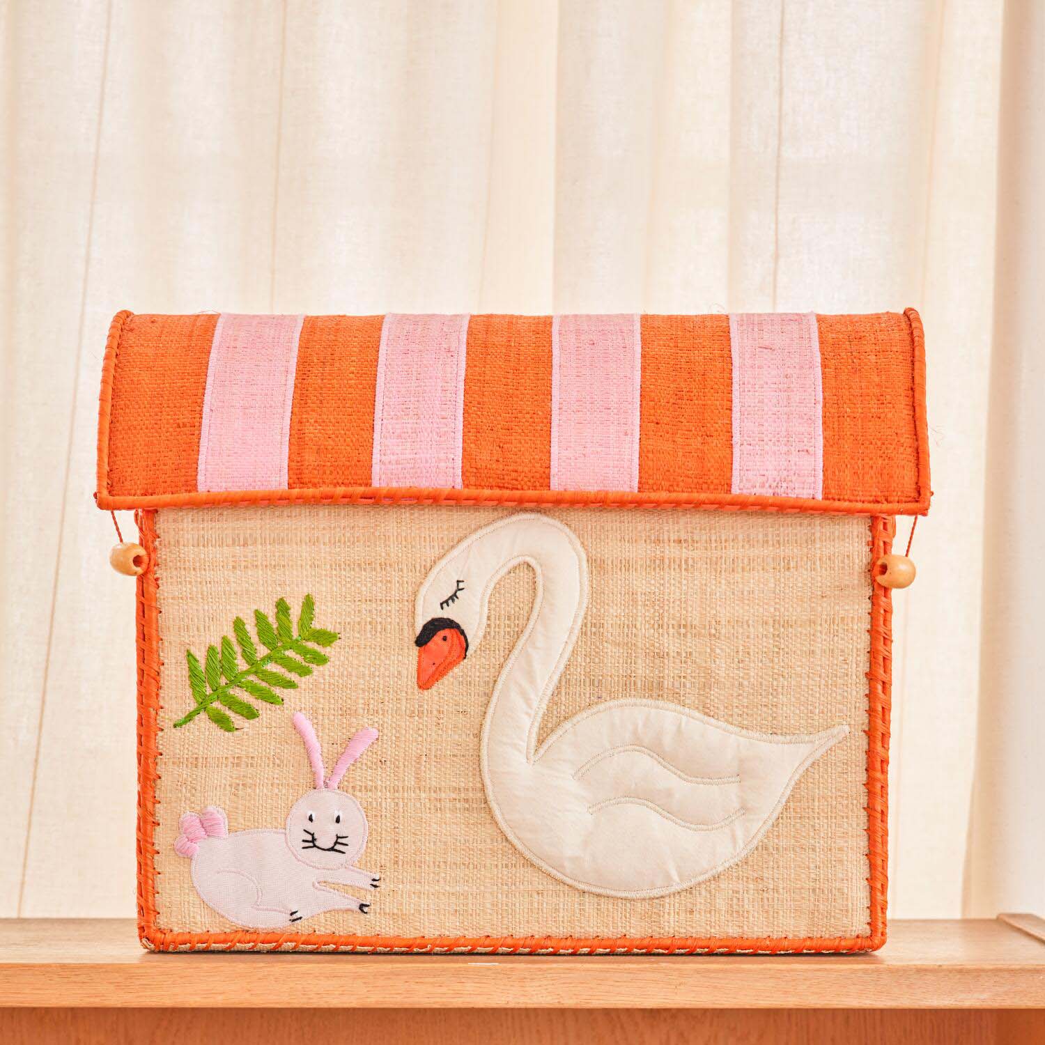 Spielzeugkiste "Raffia - Wildlife" - S (Natur) Rice