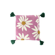 Kissen "Flowers and Tassels" - 40x40x11 cm (Pink)