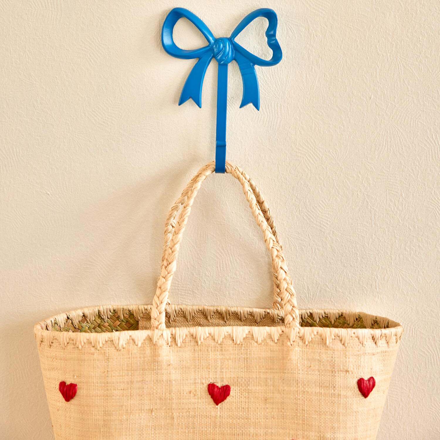 Tasche "Raffia - Darling Hearts" - S (Natur) Rice