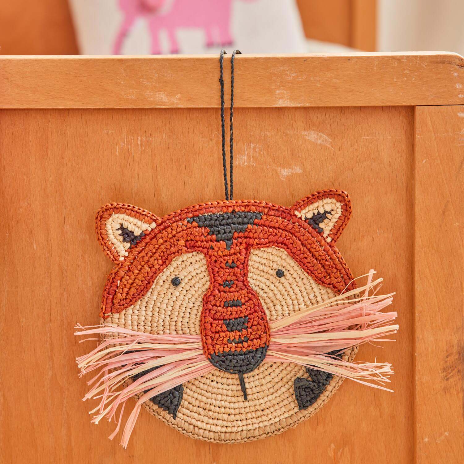 Wanddekoration "Raffia - Animal" - M (Burnt Terracotta) Rice