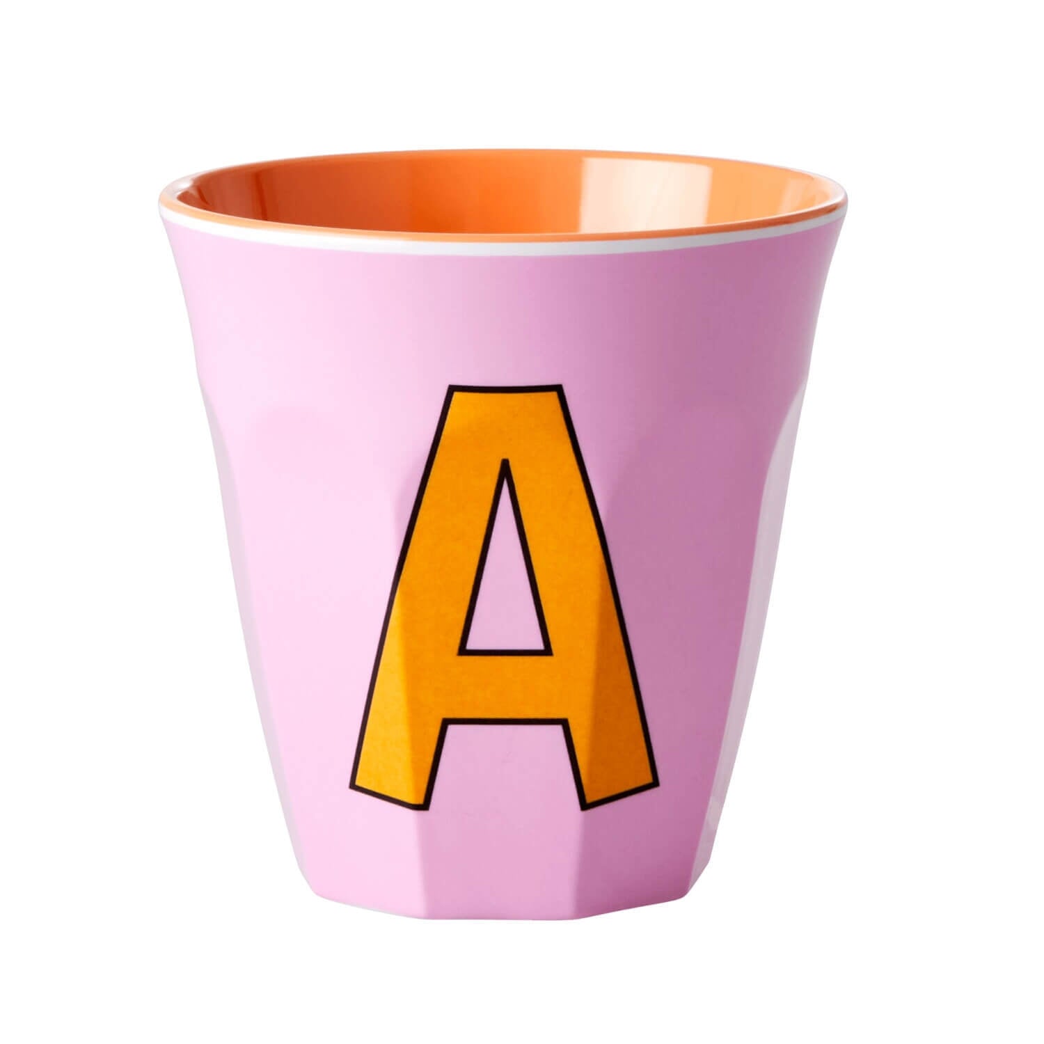 Melamin Becher "Buchstabe A" - Medium (Rosa)